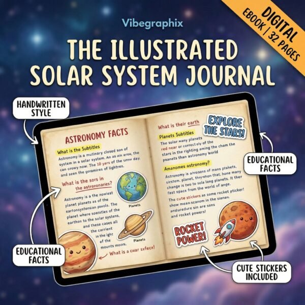 The Illustrated Solar System Journal: A Vintage Sticker-Book Adventure